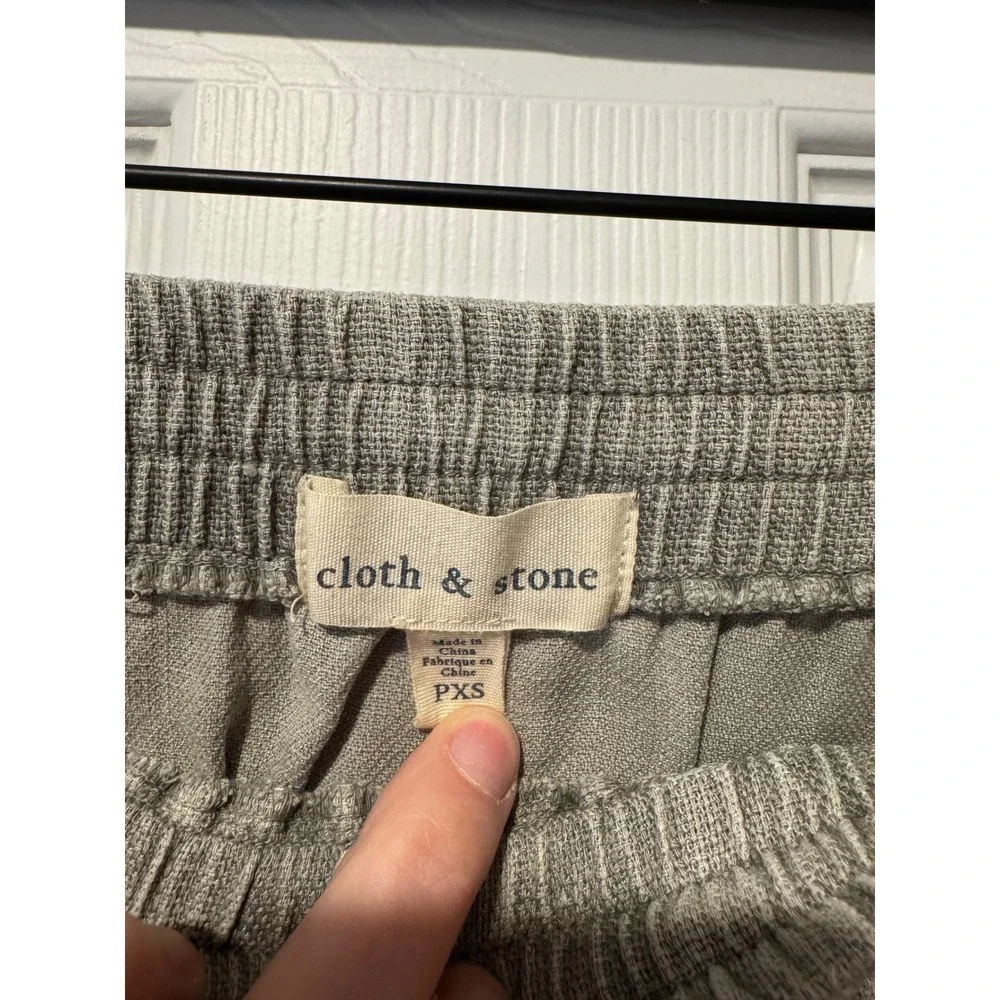 Cloth & Stone Sage Green‎ 100% Tencel Drawstring Mini Skirt. PXS
